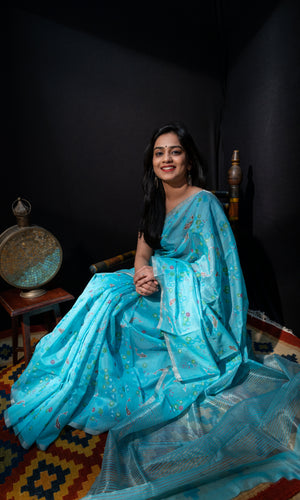Printed Chanderi Sari