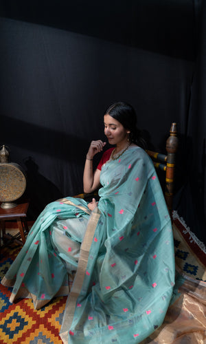 Eknaliya Woven Booti Sari