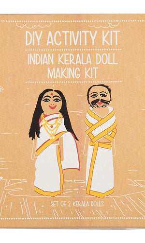 POTLI Handmade DIY Educational Toys Indian Traditional Doll Making Craft Kit (Costumes of Kerala) Set of 2 Dolls for ( 10 Years +)