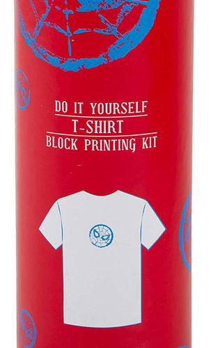 POTLI DIY Craft Kit Block Print Your T-Shirt (Spiderman) ( 4 Years - 6 Years)