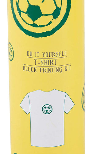 POTLI DIY Craft Kit Block Print Your T-Shirt (Football) ( 4 Years - 6 Years)