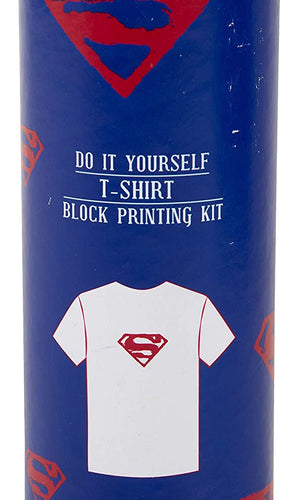 POTLI DIY Craft Kit Block Print Your T-Shirt (Superman) ( 4 Years - 6 Years)