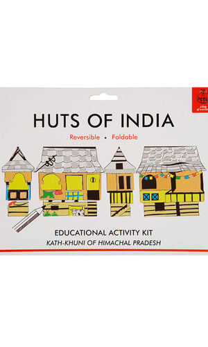 POTLI Handmade Educational DIY Colouring Kit for Our Young Architects (Kath Kuhni Houses of Himachal Pradesh ) Learning Activity for ( 7 Years +)