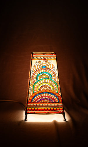 Kalamkari Floor Lamp Squre Shape