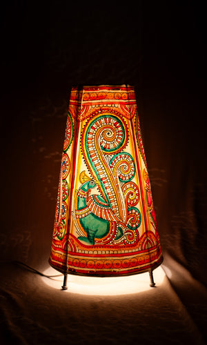 Kalamkari Floor Lamp Round Shape