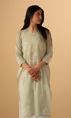 Chikankari Kurta Long Women Noor Classic Q/S