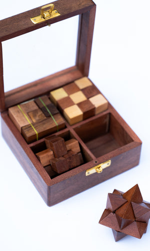 Set of Four Puzzle Box