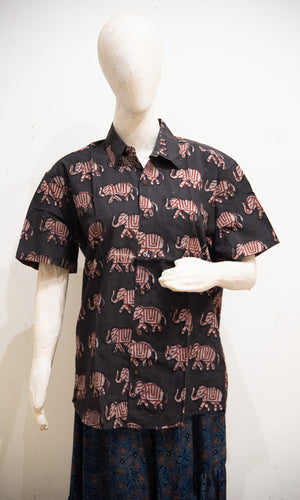 Blockprinted H/S Shirt