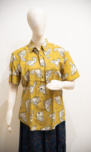 Blockprinted H/S Shirt