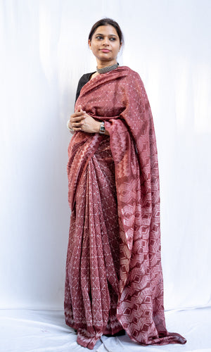 Shibori Saree