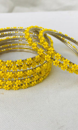 Handmade Bead Bangles (Set of 12)