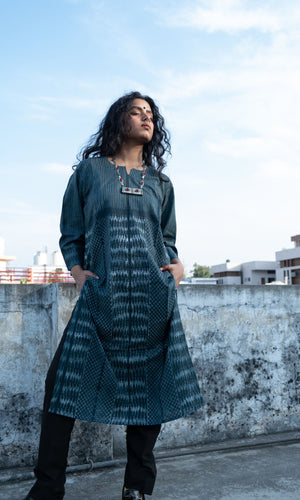 Shibori Cotton Kurta