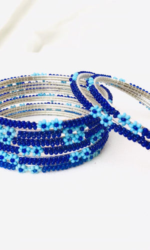 Handmade Bead Bangles (Set of 12)