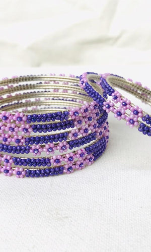 Handmade Bead Bangles (Set of 12)