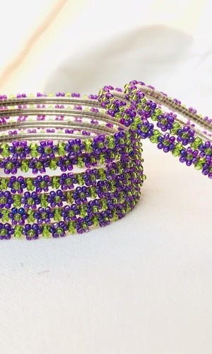 Handmade Bead Bangles (Set of 12)