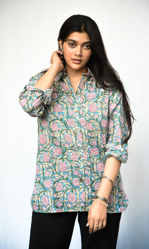 Block Print Shirt F/S