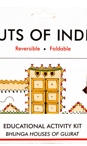 POTLI Handmade Educational DIY Colouring Kit for Our Young Architects (Bonga Huts of Gujrat) Learning Activity for ( 7 Years +)