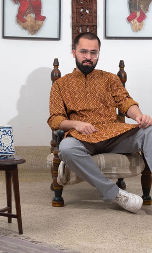 Blockprinted Long Kurta