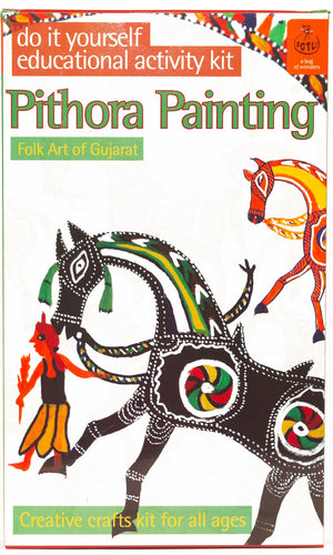 POTLI Handmade DIY Educational Colouring Kit - Pithora Painting of Gujarat for Young Artists (5 Years +)