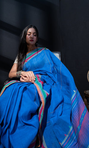 Bhujodi Cotton Linen Sari