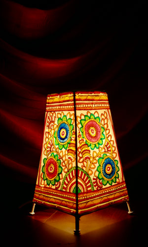 Kalamkari Square Lamp