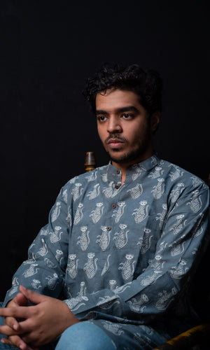 Blockprinted Long Kurta