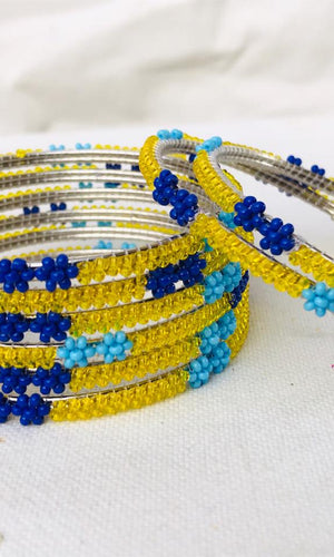 Handmade Bead Bangles (Set of 12)