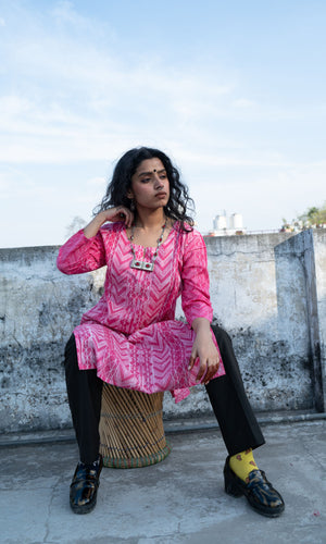 Shibori Cotton Kurta