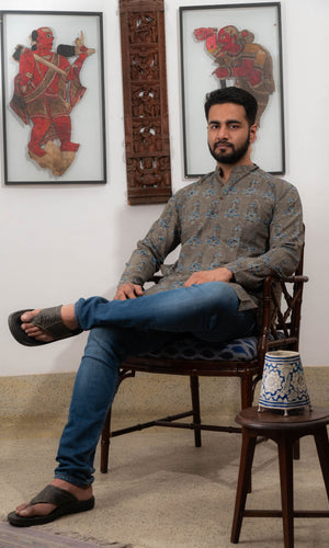 Blockprinted Long Kurta