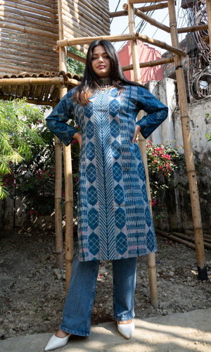 Shibori Cotton Kurta