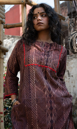 Shibori Cotton Kurta