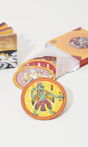 POTLI Handmade Ganjifa Cards Abridged ( set of 5 cards)