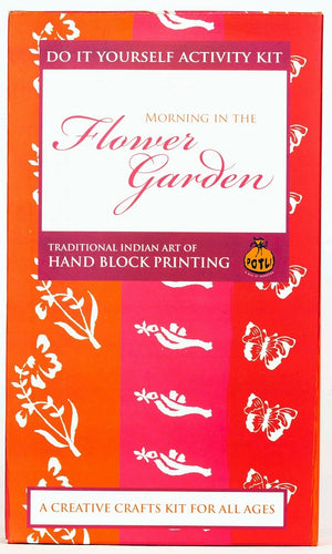 POTLI Handmade DIY Educational Wooden Block Printing Kit (Flower Garden) for ( 5 Years +)