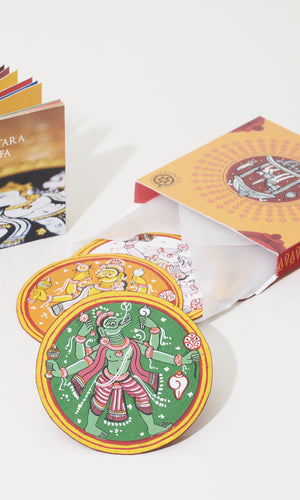 POTLI Handmade Ganjifa Cards Abridged ( set of 5 cards)